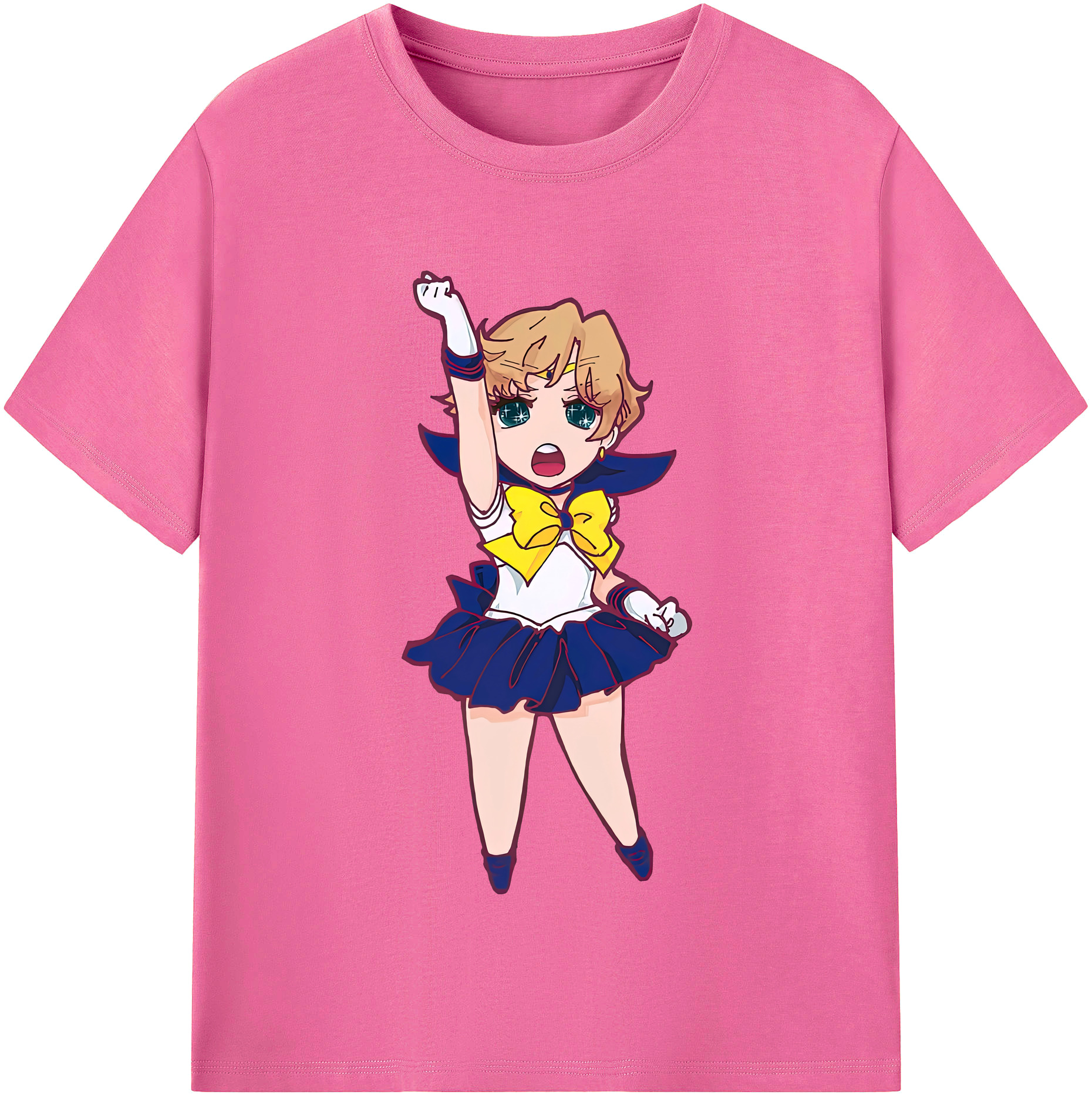 （画像用） 美少女戦士セーラームーン 天王はるか Sailor Moon Tenoh Haruka レディースカジュアルプリントTシャツ（綿100％）